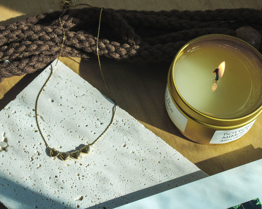 The 4 Heart Necklace - Gold
