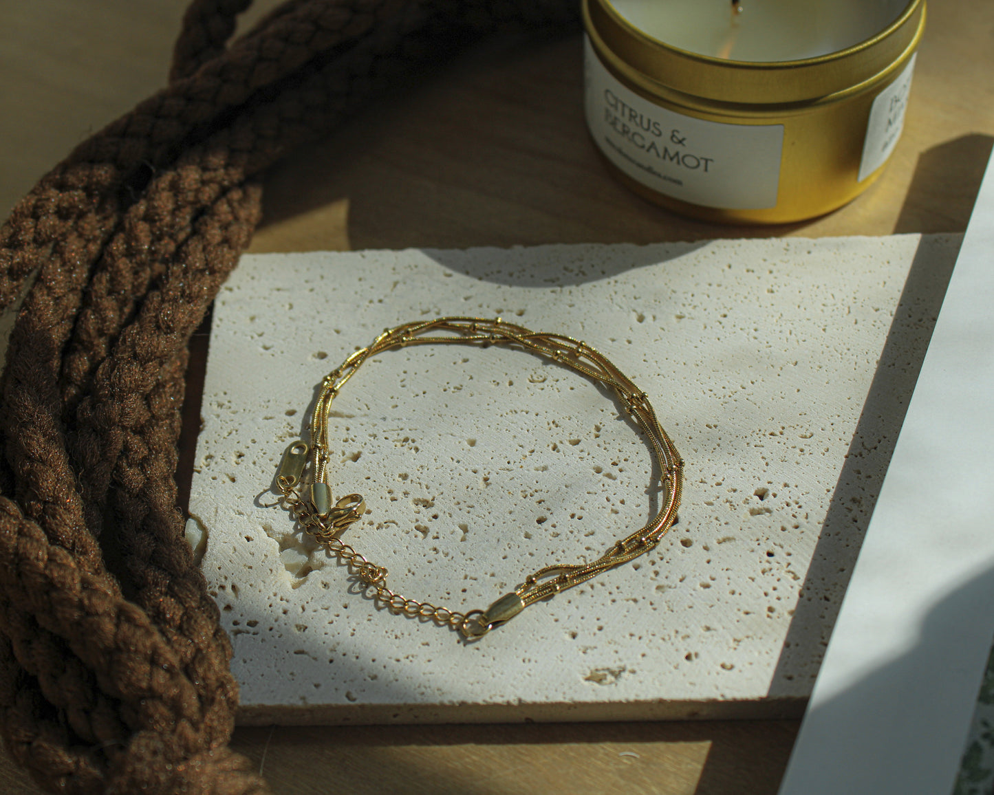 The Triple Cord Bracelet - Gold