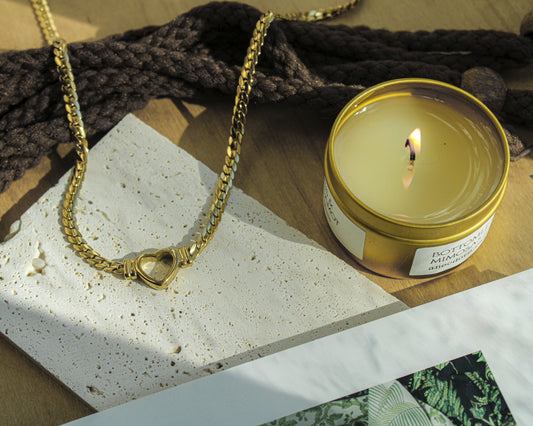 The Braided Heart Necklace - Gold