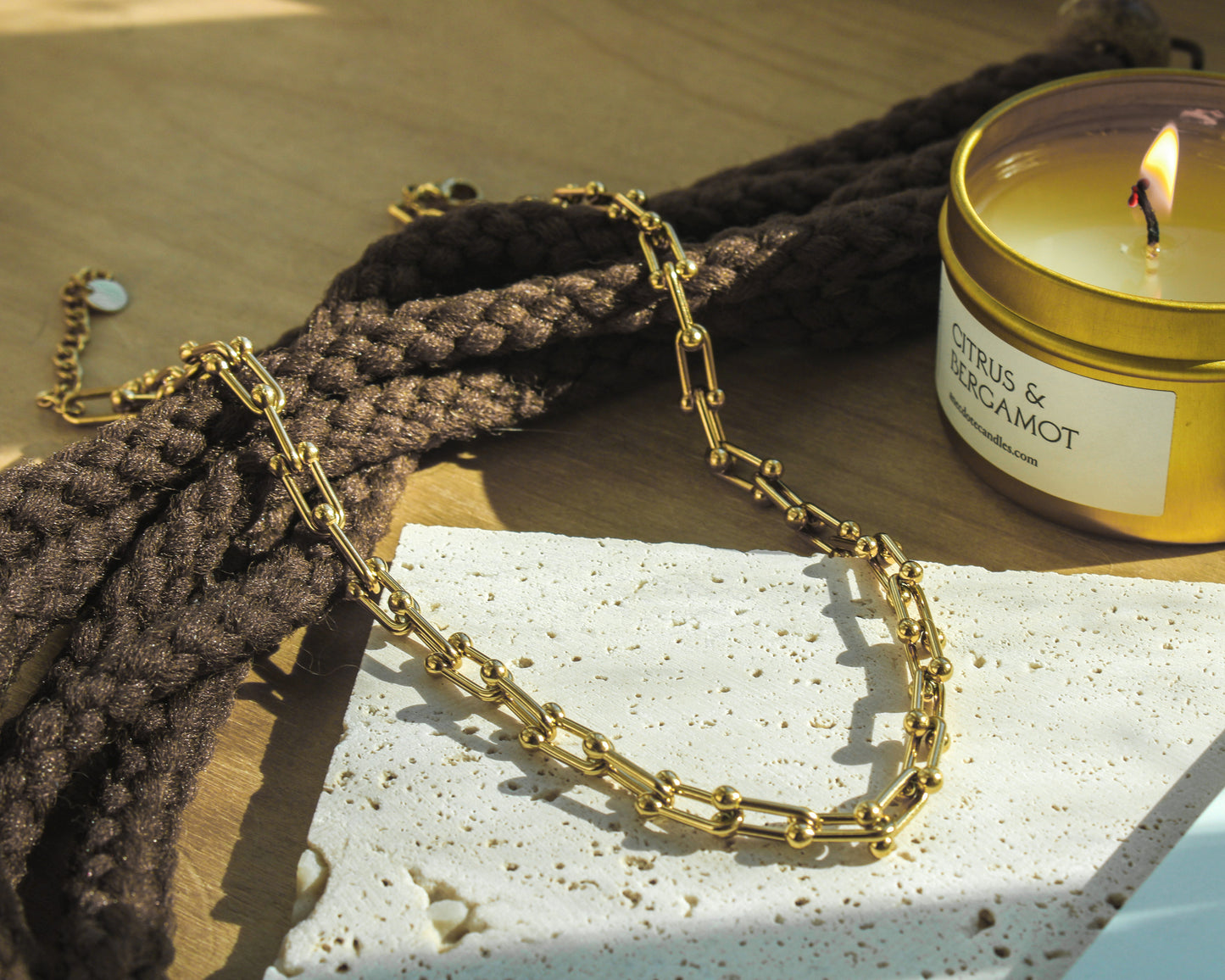 The Cable Necklace - Gold