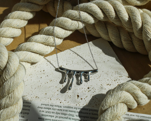The Drip Necklace - Silver