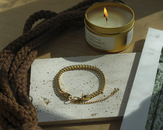 The Thick Braided Bracelet - Gold