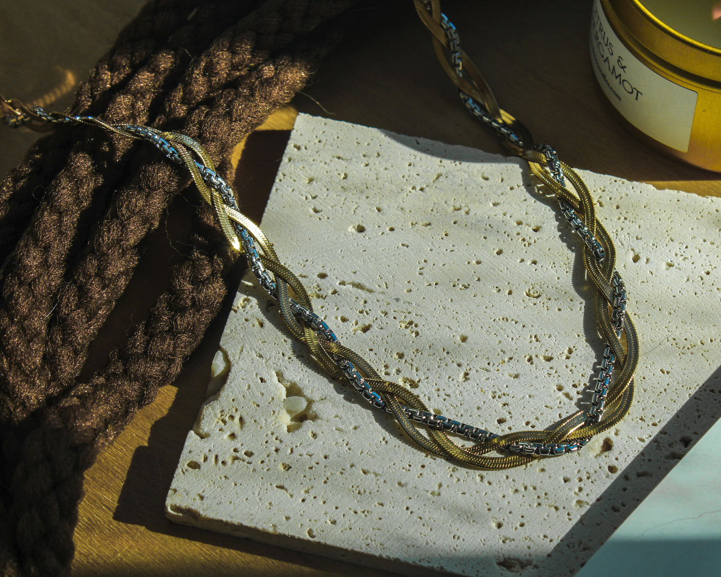The Briaded Gold & Silver Necklace