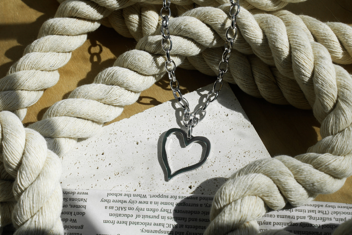 The Heart Pendant Necklace - Silver